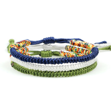 For HEALTH-3/pc Lucky Knots Bracelet Set- Hand Made by Tibetan Buddhist Monks